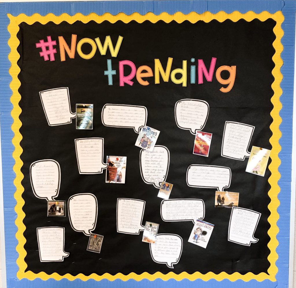 Motivating Readers: #Now Trending Book Recommendation Bulletin Board