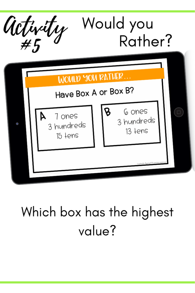 Place Value Number Talks Activity 5