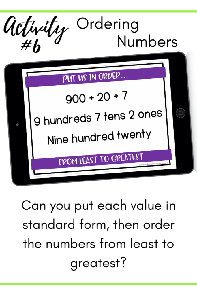 Place Value Digital Number Talks Activity 6