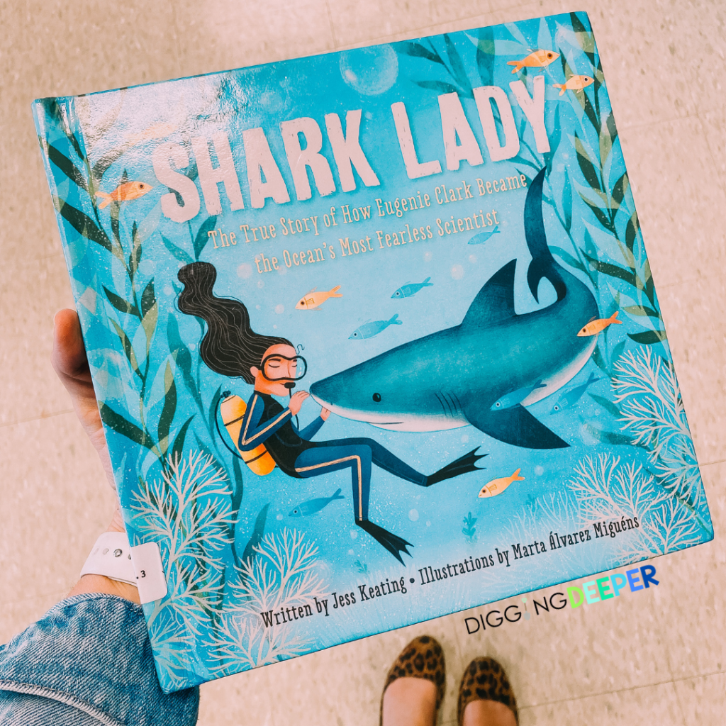 Biography picture books for women's history shark lady