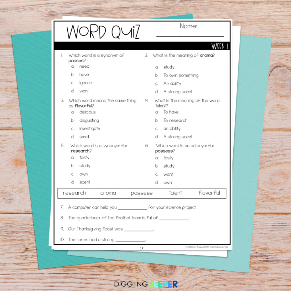 Quick Easy And Effective Ways To Assess Vocabulary