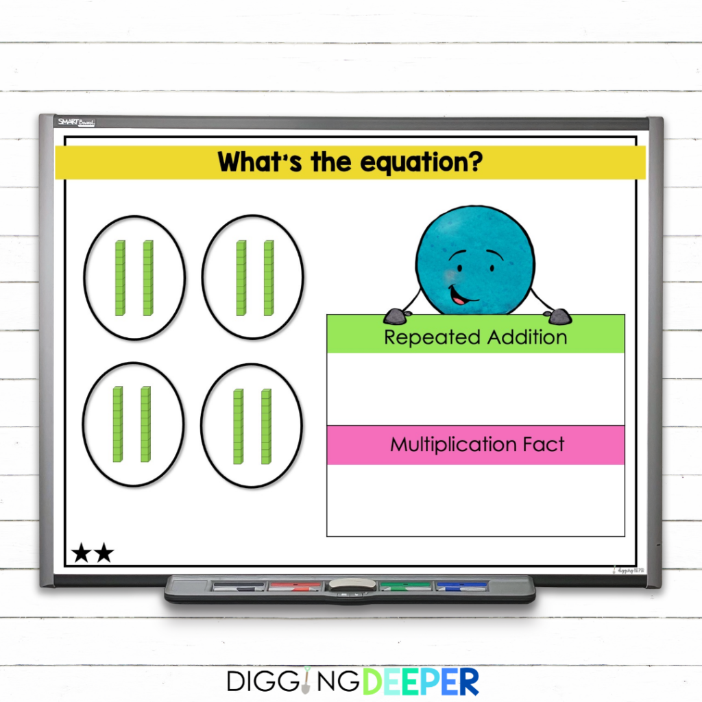 writing an equation multiplication warm up