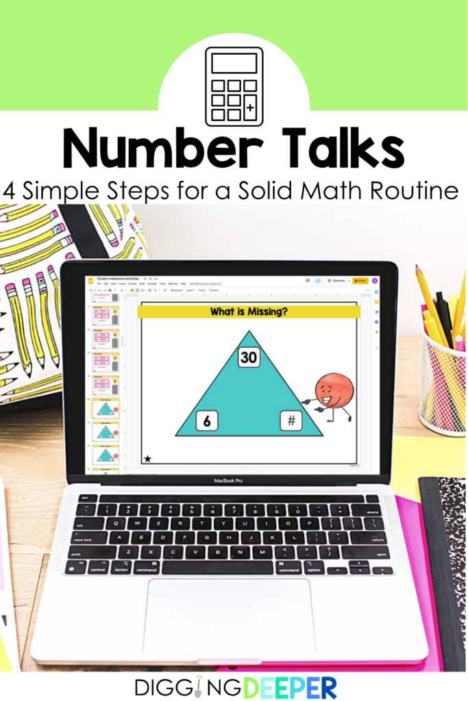 Number Talks math routine header